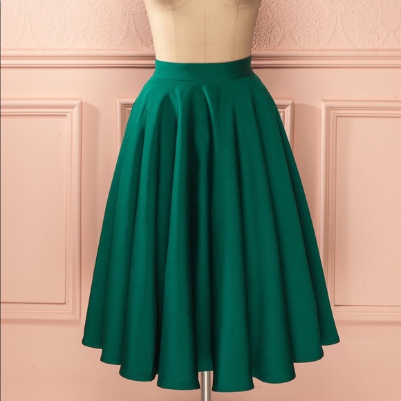 L'ATISTE Dresses & Skirts - Beautiful full green lined skirt Boutique 1861, sm